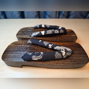 Traditional Mens Japanese Geta Wooden Sandals